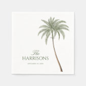 palmboom bruiloft servet (Voorkant)