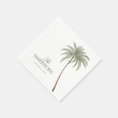 palmboom bruiloft servet (Hoek)