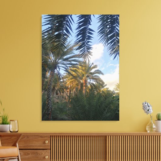 palmboom canvas afdruk (Insitu (Woonkamer))