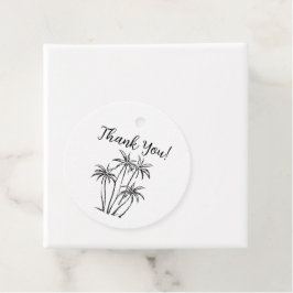 Palmboom Dank Je Favoriet Tag, Strand Bachelorette Bedankjes Labels