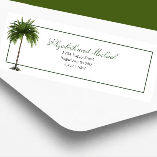 Palmboom Elegant Modern Chic Wedding Etiket