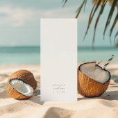 Palmboom Elegant Schrift Modern Tropisch Huwelijk Menu
