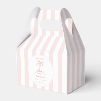 Palmboom en Fopspeen Roze Kust Baby Shower Bedankdoosjes