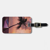 Palmboom en kookzondst  bagagelabel (Voorkant horizontaal)