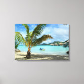 Palmboom en overwater resort canvas (Voorkant)