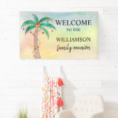 Palmboom familie reünie spandoek (Insitu)