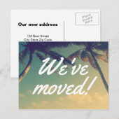 Palmboom foto bewegende briefkaarten voor nieuw ad (Voorkant / Achterkant)