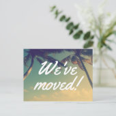 Palmboom foto bewegende briefkaarten voor nieuw ad (Staand voorkant)