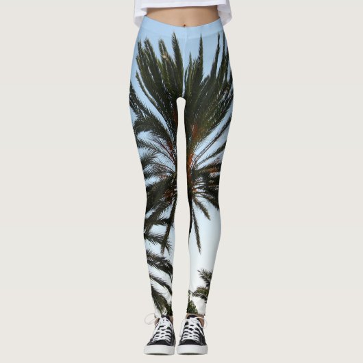 Palmboom foto legging (Voorkant)