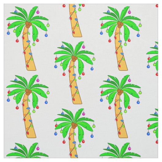 Palmboom gedecorbeerd voor Kerstmis Stof (Swatch)