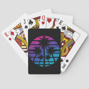 Palmboom Hawaiaans strand zomer vakantie Pokerkaarten