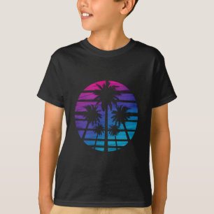 Palmboom Hawaiaans strand zomer vakantie T-shirt