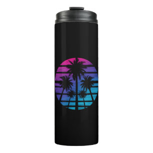 Palmboom Hawaiaans strand zomer vakantie Thermosbeker
