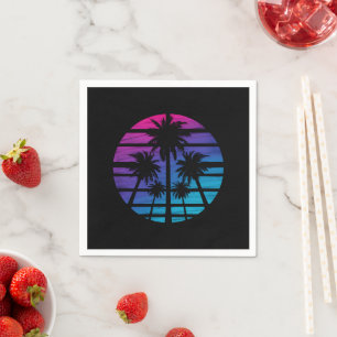 Palmboom Hawaïaanse strand zomer vakantie Servet