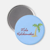 Palmboom hawaiiaanse kerst 2 magneet (Voorkant / Achterkant)
