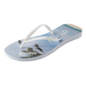 Palmboom I Trouw Flip Flops Bruid Strand Sandalen (Schuin)