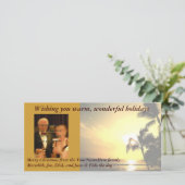 Palmboom kerstfoto feestdagenkaart (Staand voorkant)