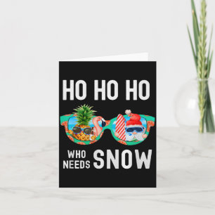 Palmboom Kerstman Surfen Zomer Vakantie Ho Ho Ho C Kaart