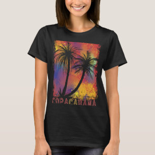 Palmboom Kleurrijke Copacabana Paradise Rio Beach T-shirt