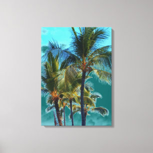 Palmboom kunst canvas wrap afdruk