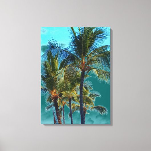 Palmboom kunst canvas wrap afdruk (Voorkant)