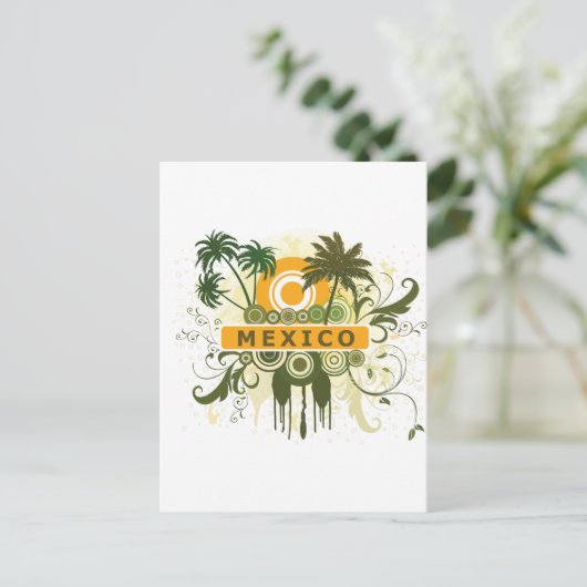 Palmboom Mexico Briefkaart (Staand voorkant)