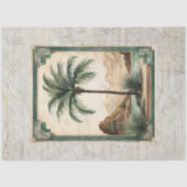 Palmboom  Ocean Beach Ephemera 4 Decoupage Tissuepapier (Voorkant)