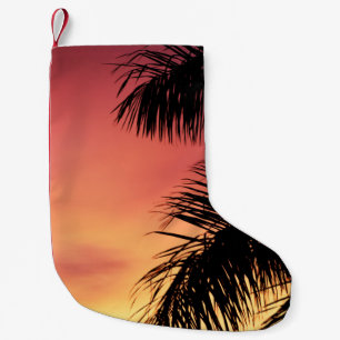 PALMBOOM ONDER CLOUDY SKY TIJDENS SUNSET KLEINE KERSTSOK