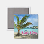 Palmboom op Bora Bora tekstmagneet Magneet (Voorkant / Achterkant)