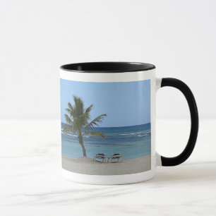 Palmboom op de strand mok