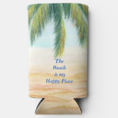 Palmboom op een zonnige dag op het strand (Voorkant)