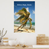 Palmboom op het Poster Riviera Maya, Mexico (Keuken)