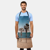 Palmboom op het strand in de ochtend schort (Gedragen)