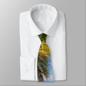 Palmboom op het strand van de oceaan stropdas (Gebonden)