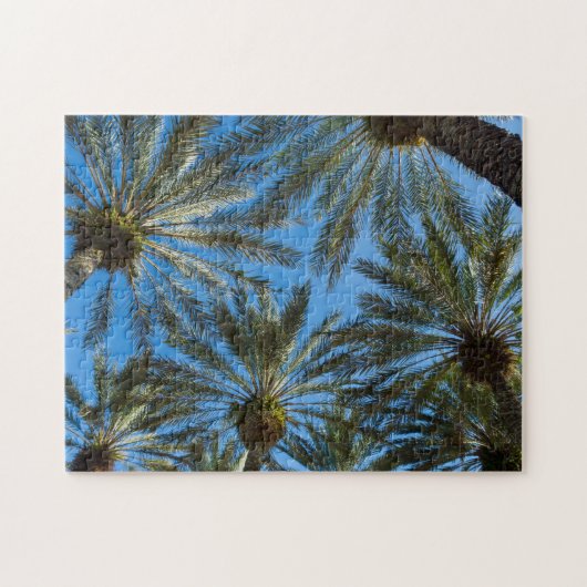 Palmboom Paraplu Legpuzzel (Horizontaal)