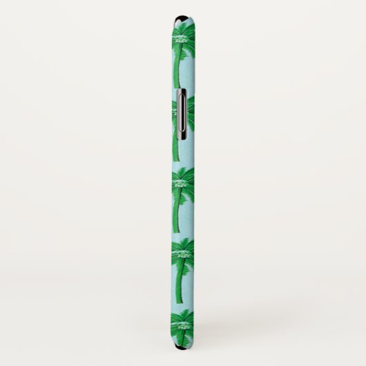 Palmboom Patroon op blauw Case-Mate iPhone Case (Achterkant / rechts)