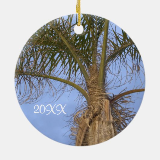 Palmboom Pt. Pleasant, NJ Ornament AANGEPASTE Datu (Achterkant)