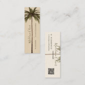  palmboom QR-code Tropische elegante mini M Visitekaartje (Voorkant / Achterkant)