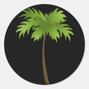 Palmboom Ronde Sticker