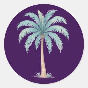 Palmboom Ronde Sticker