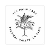 Palmboom  	rubberstempel (Afrduk)
