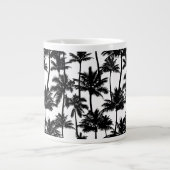 palmboom-schaduwpatroon extra grote beker (Voorkant)