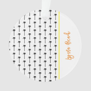 Palmboom Silhouet Patroon LOCATIE Kustchic Ornament