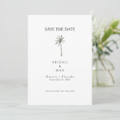 Palmboom Sla de datum op Save The Date (Staand voorkant)