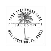  palmboom — Stempel van het retouradres (Afrduk)