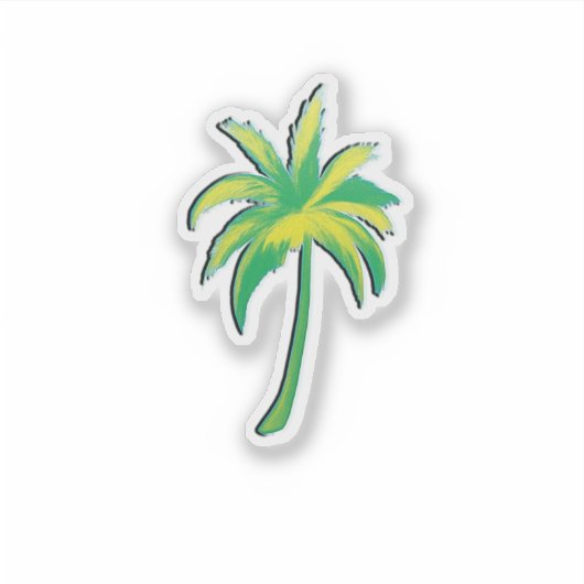 Palmboom sticker (Voorkant)