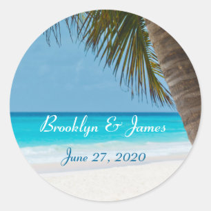 Palmboom Sticker voor Strand Bruiloft