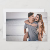 Palmboom strand bestemmingshuwelijk  save the date (Achterkant)