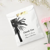 palmboom strand huwelijksfeest gunstzakken bedankzakje (Gezegeld)