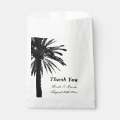 palmboom strand huwelijksfeest gunstzakken bedankzakje (Voorkant)